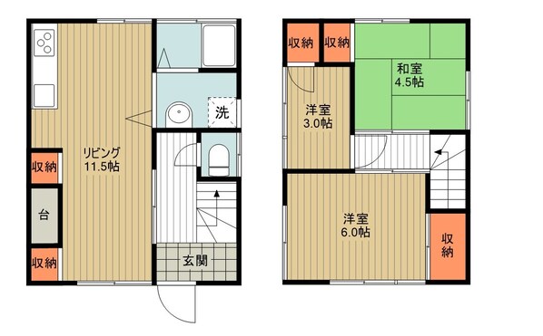 東大和市戸建の物件間取画像